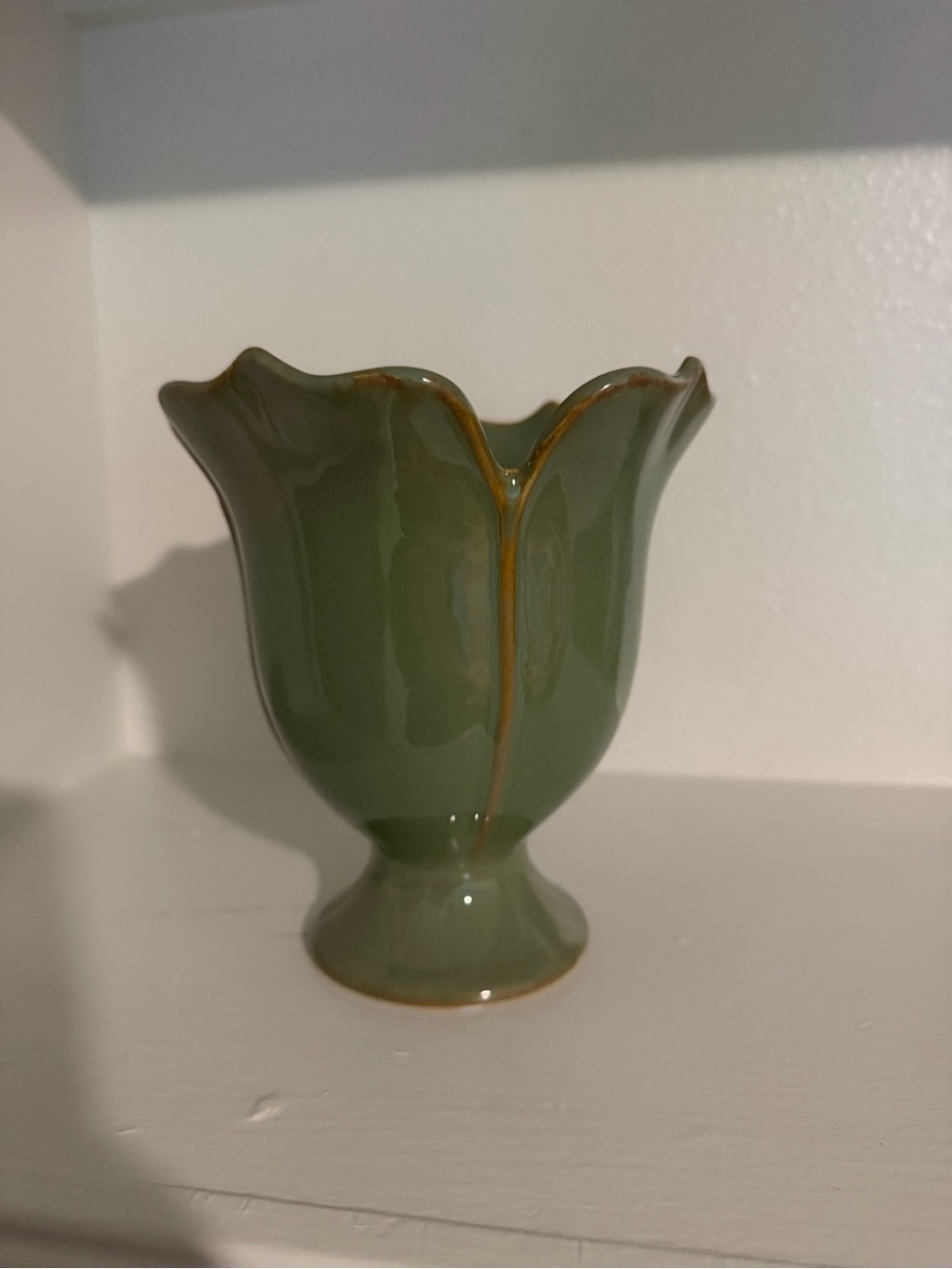 Green Tulip Ceramic Vase - Home Accents